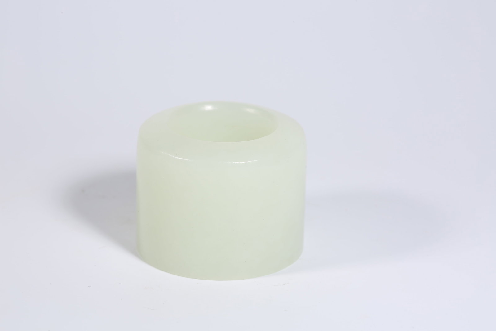 A HETIAN WHITE JADE RING - 3