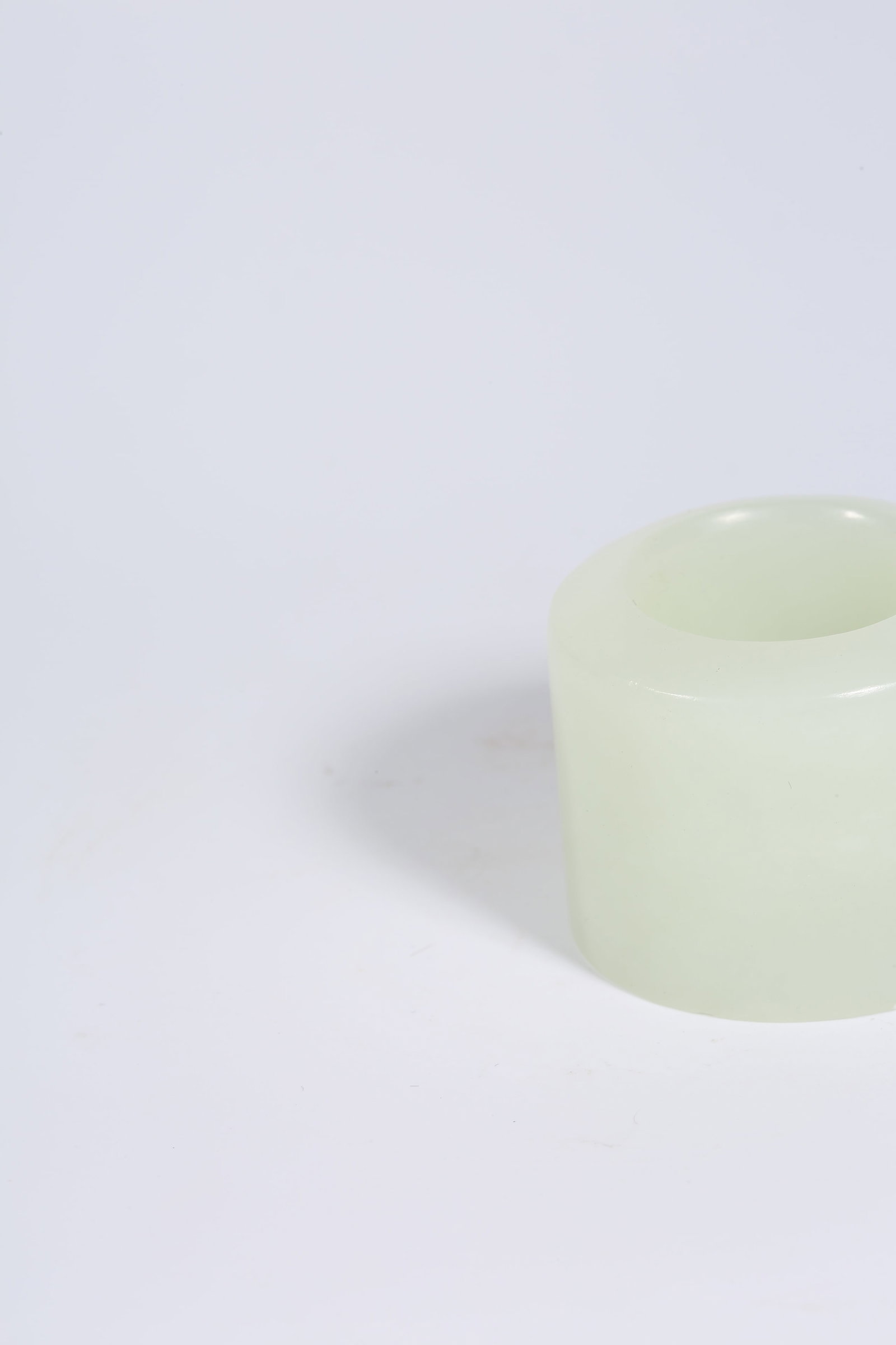 A HETIAN WHITE JADE RING - 5