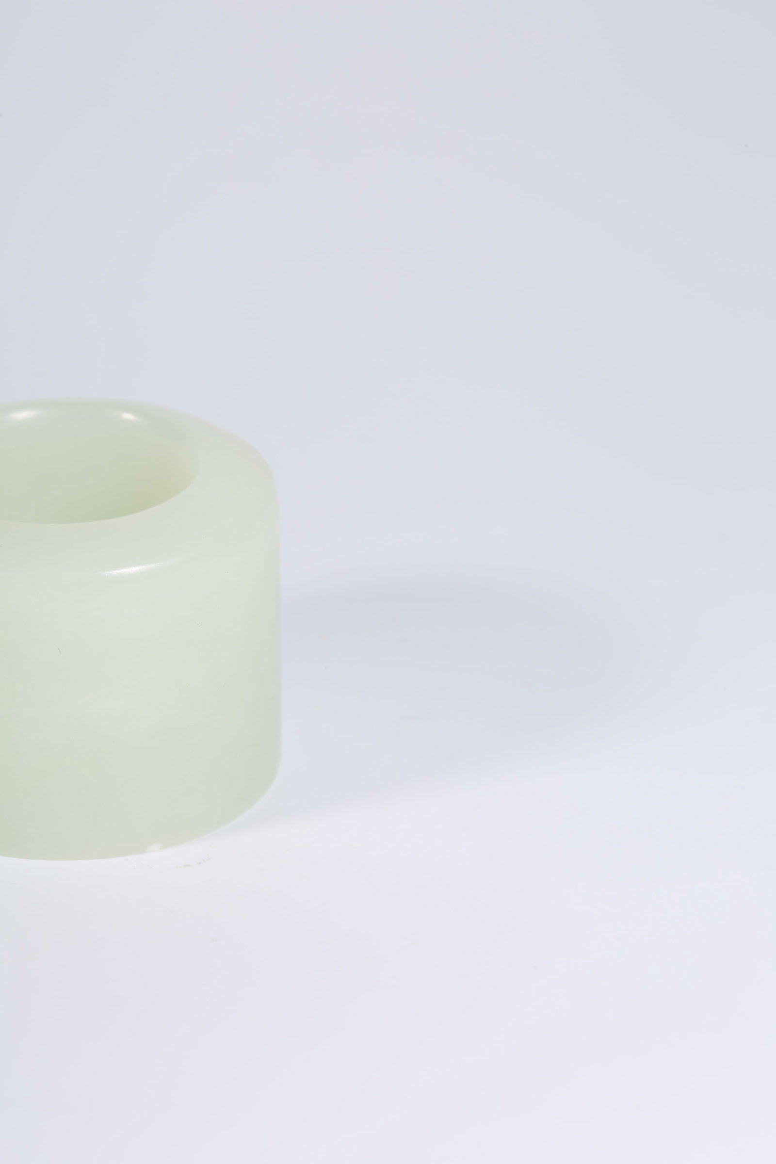 A HETIAN WHITE JADE RING - 6