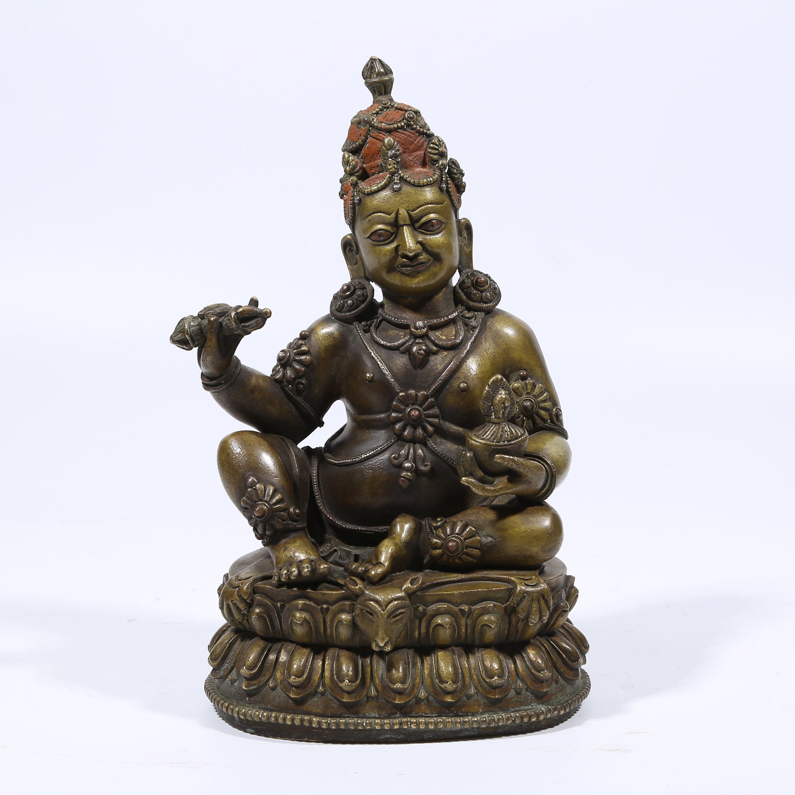 A ALLOY BRONZE MAHASIDDHA STATUE: Alloy Bronze Mahasiddha Statue