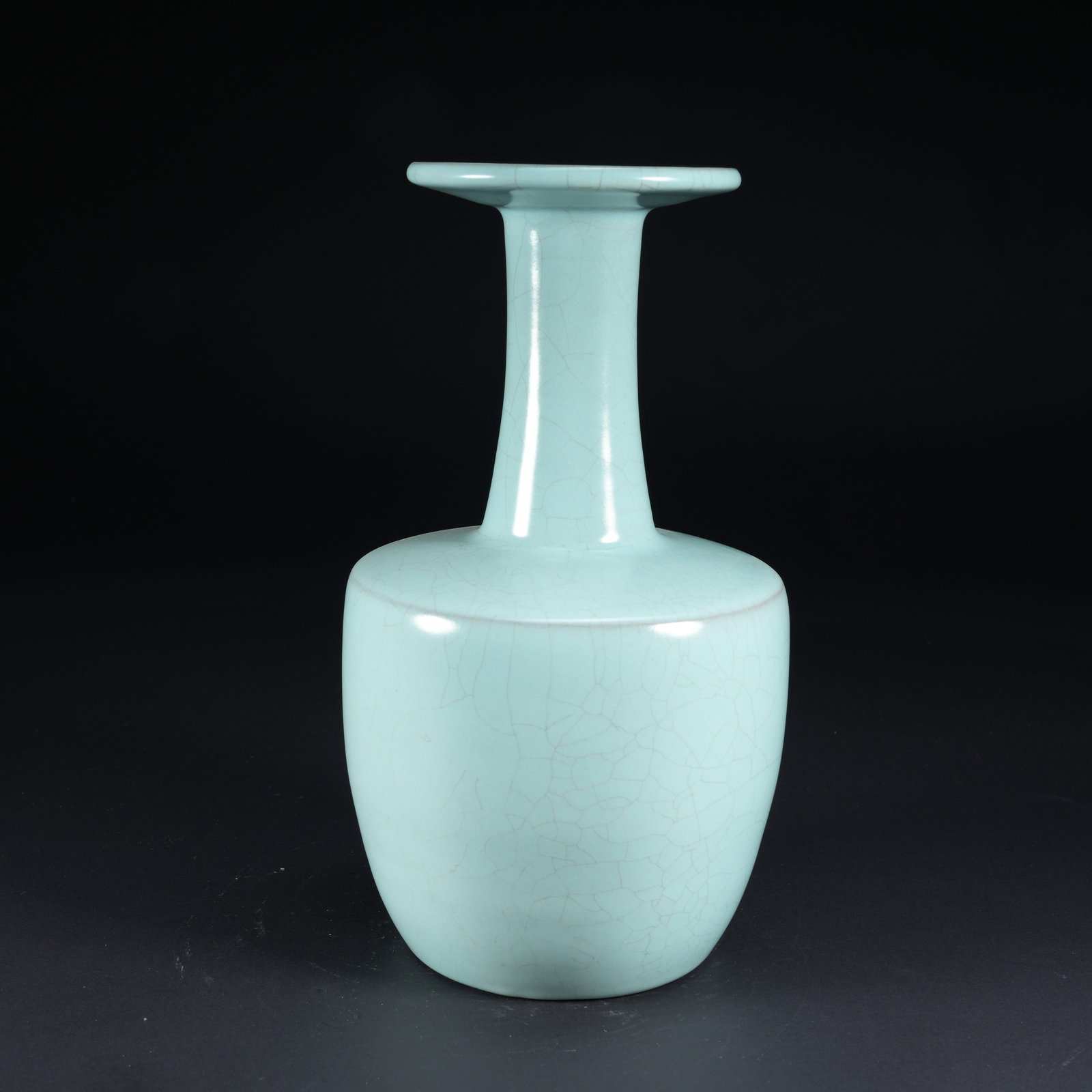 A RU KILN FLARED-MOUTH BOTTLE: Ru Kiln Flared-Mouth Bottle