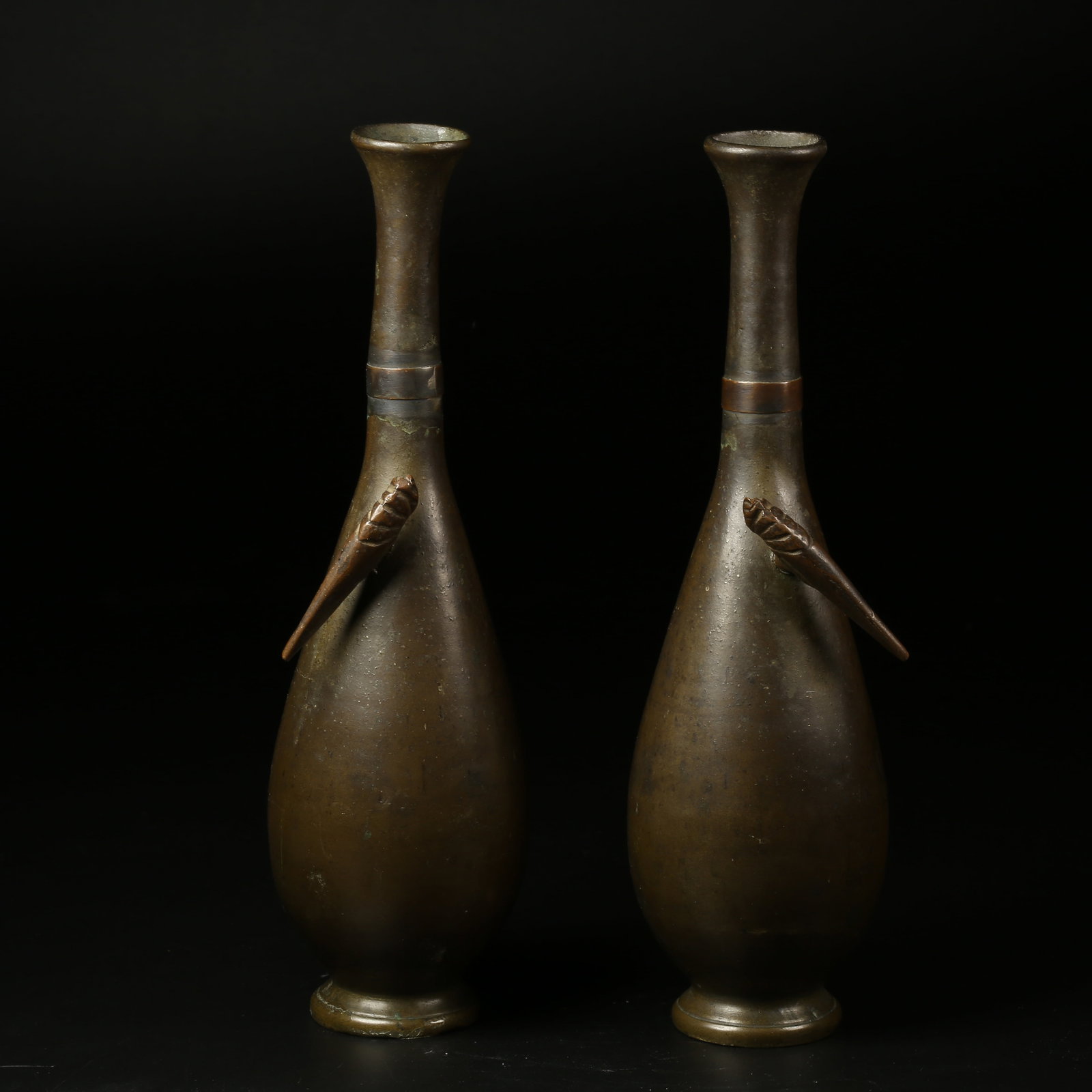 A SET OF BRONZE PURITY VESSELS (1 of 10)
