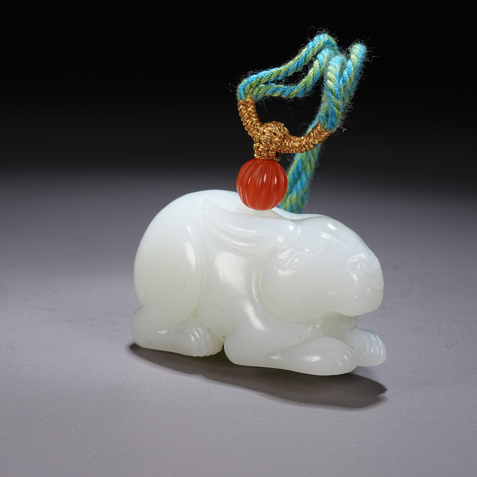 A HETIAN WHITE JADE RABBIT PENDANT (1 of 8)