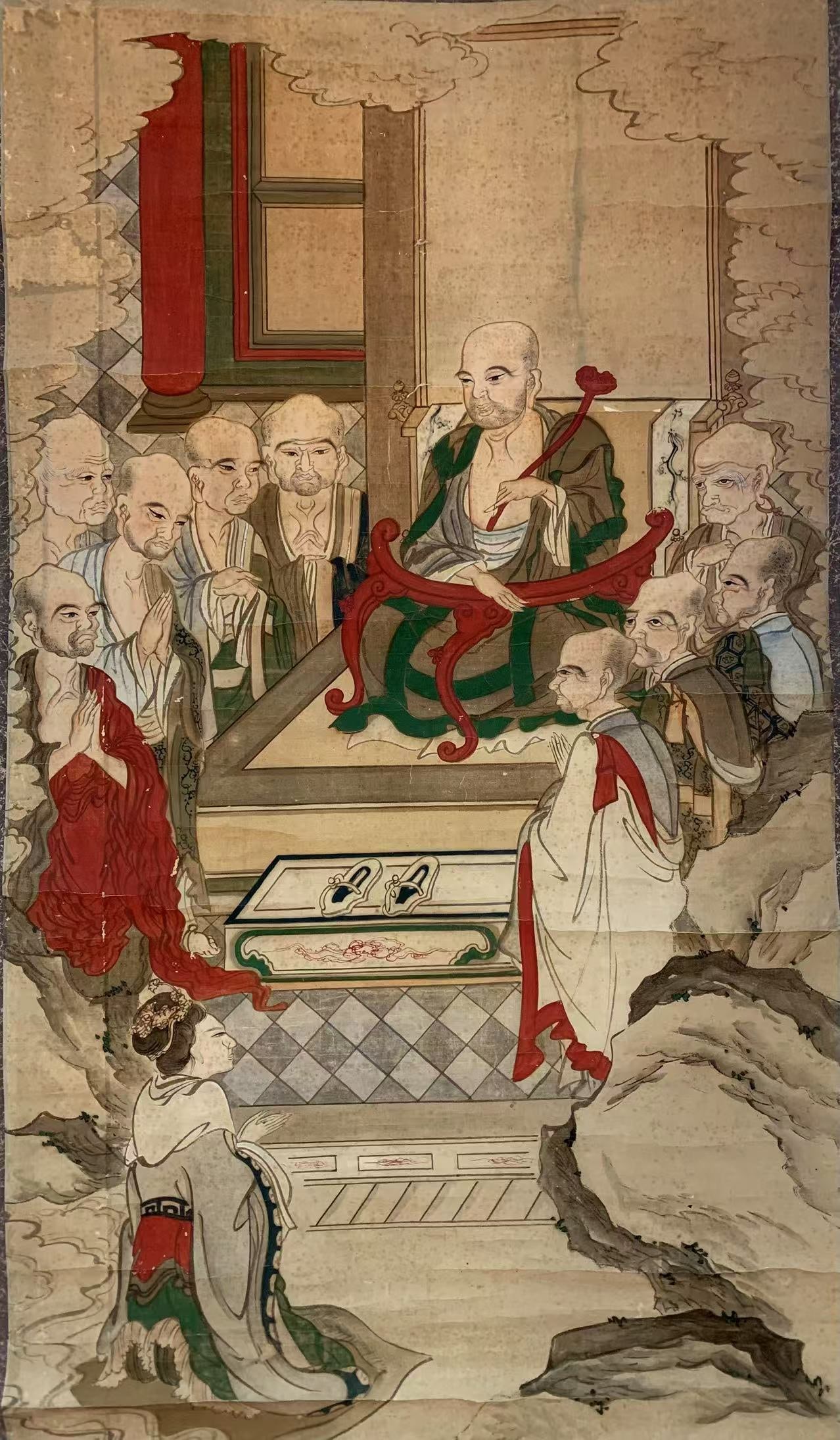 A IMMORTALS PAINTING ON PAPER BY ANONYMOUS. (1 of 5)