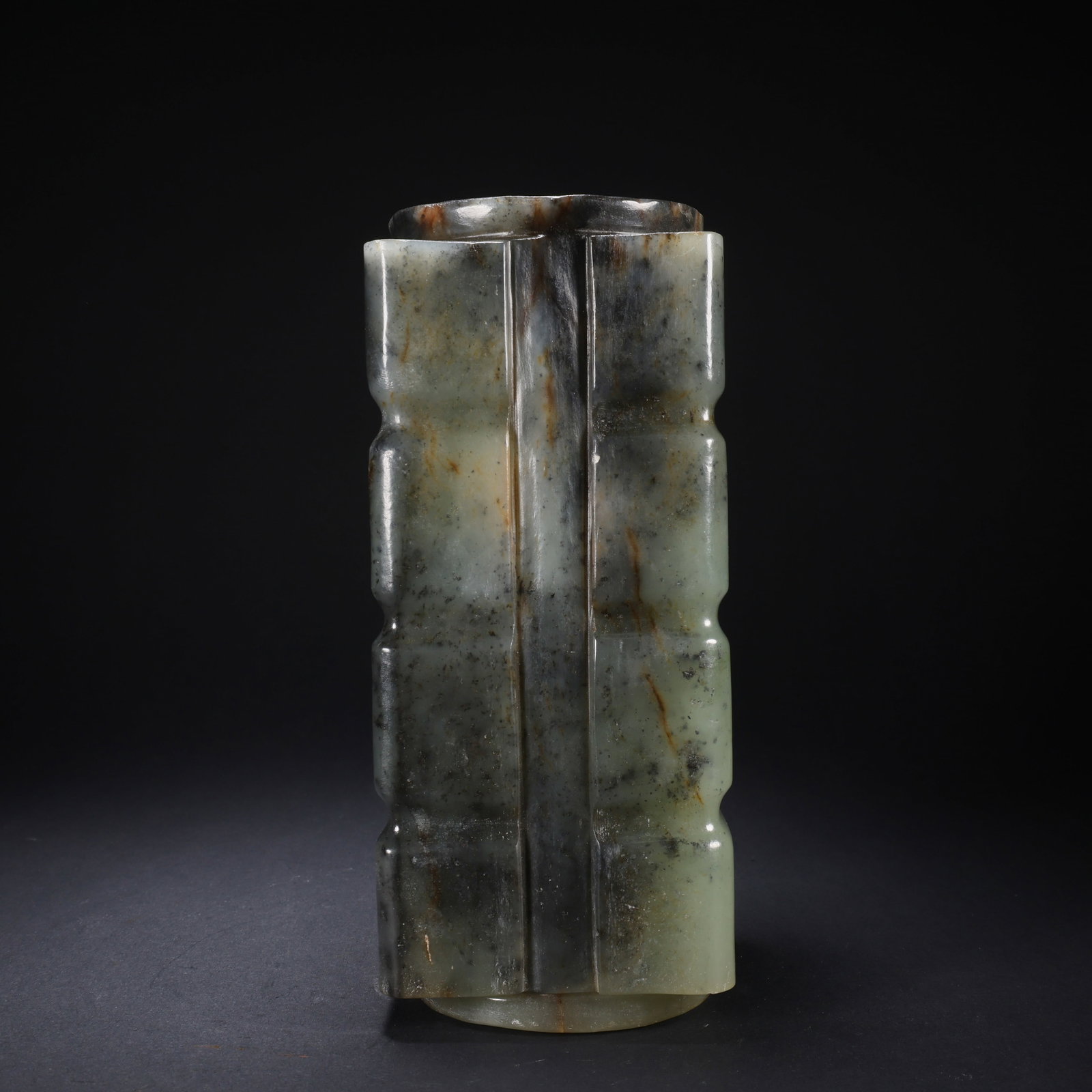A HETIAN JADE LIANGZHU CULTURE JADE CONG (1 of 9)