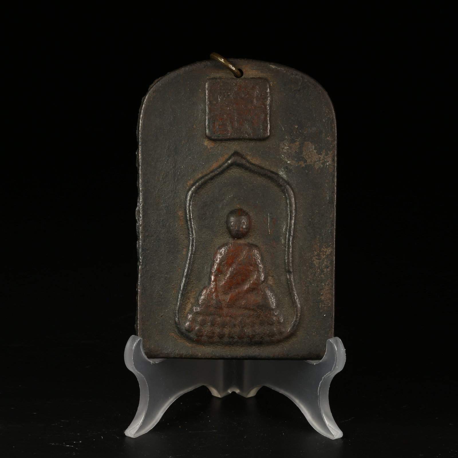 A BRONZE BUDDHIST TABLET (1 of 6)