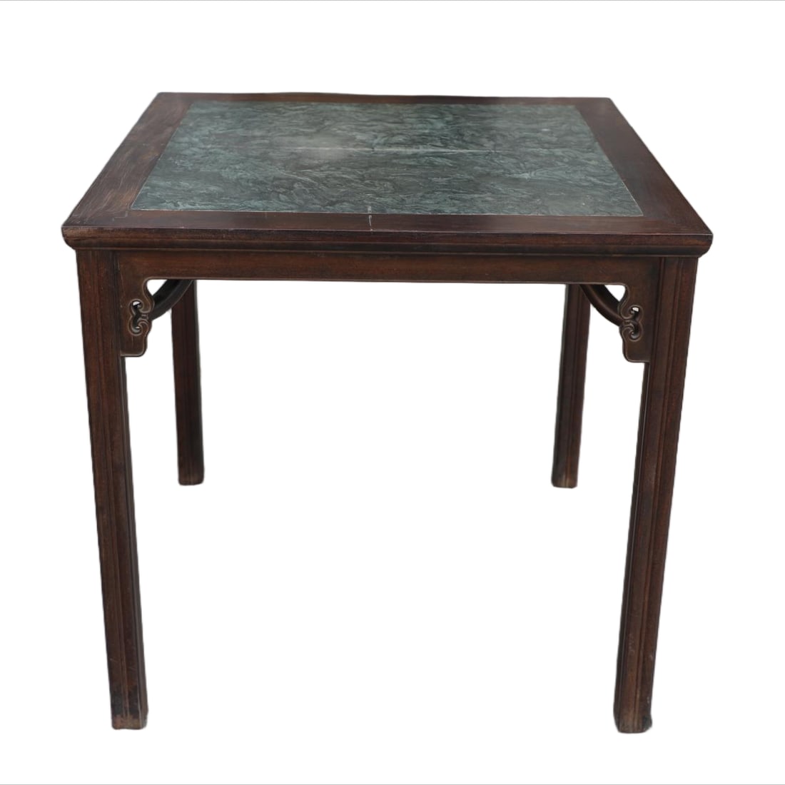A ROSEWOOD EIGHT IMMORTALS TABLE INLAID WITH MARBLE: Rosewood Eight Immortals Table Inlaid with Marble