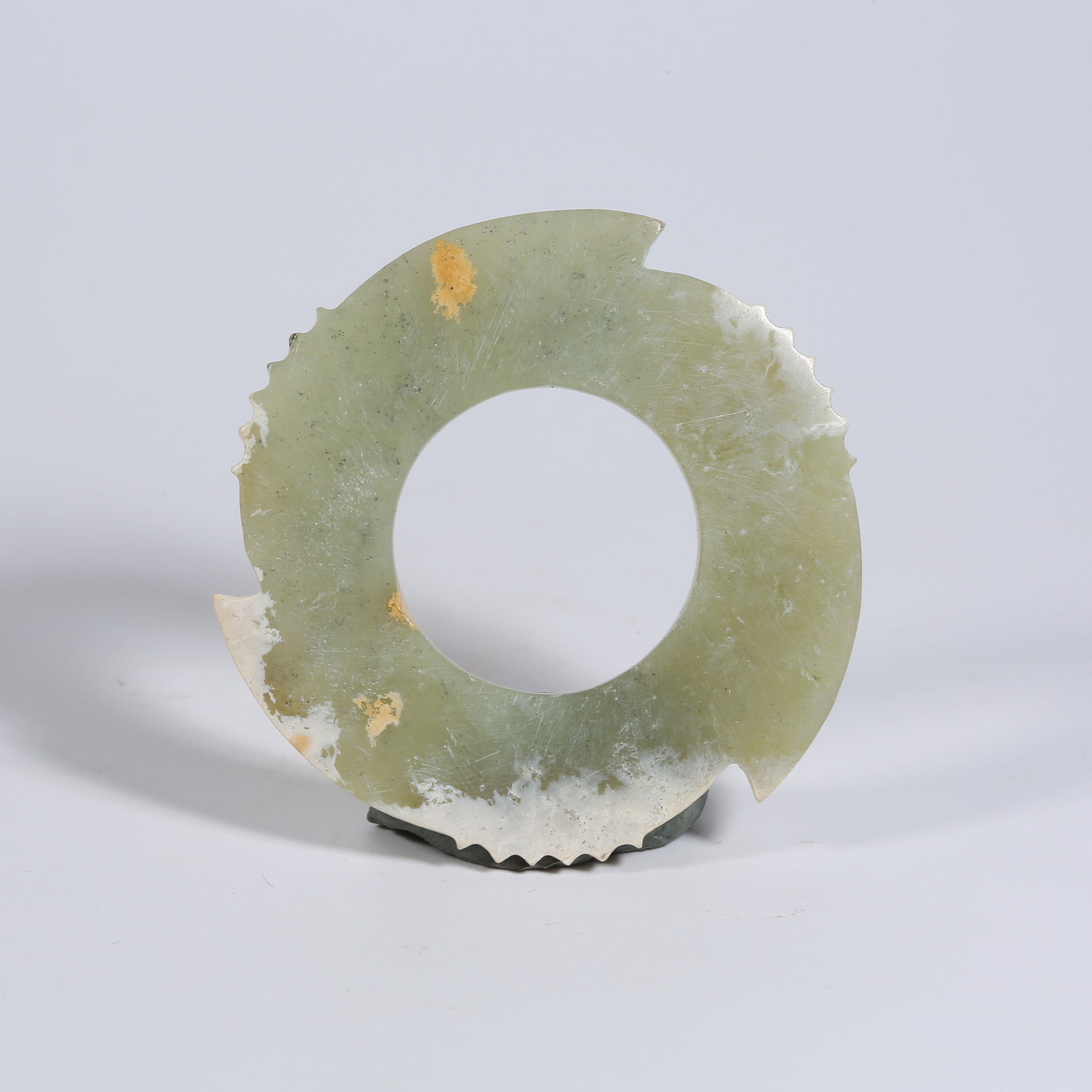 A ANCIENT JADE XUANJI (ASTRONOMICAL INSTRUMENT) (1 of 8)