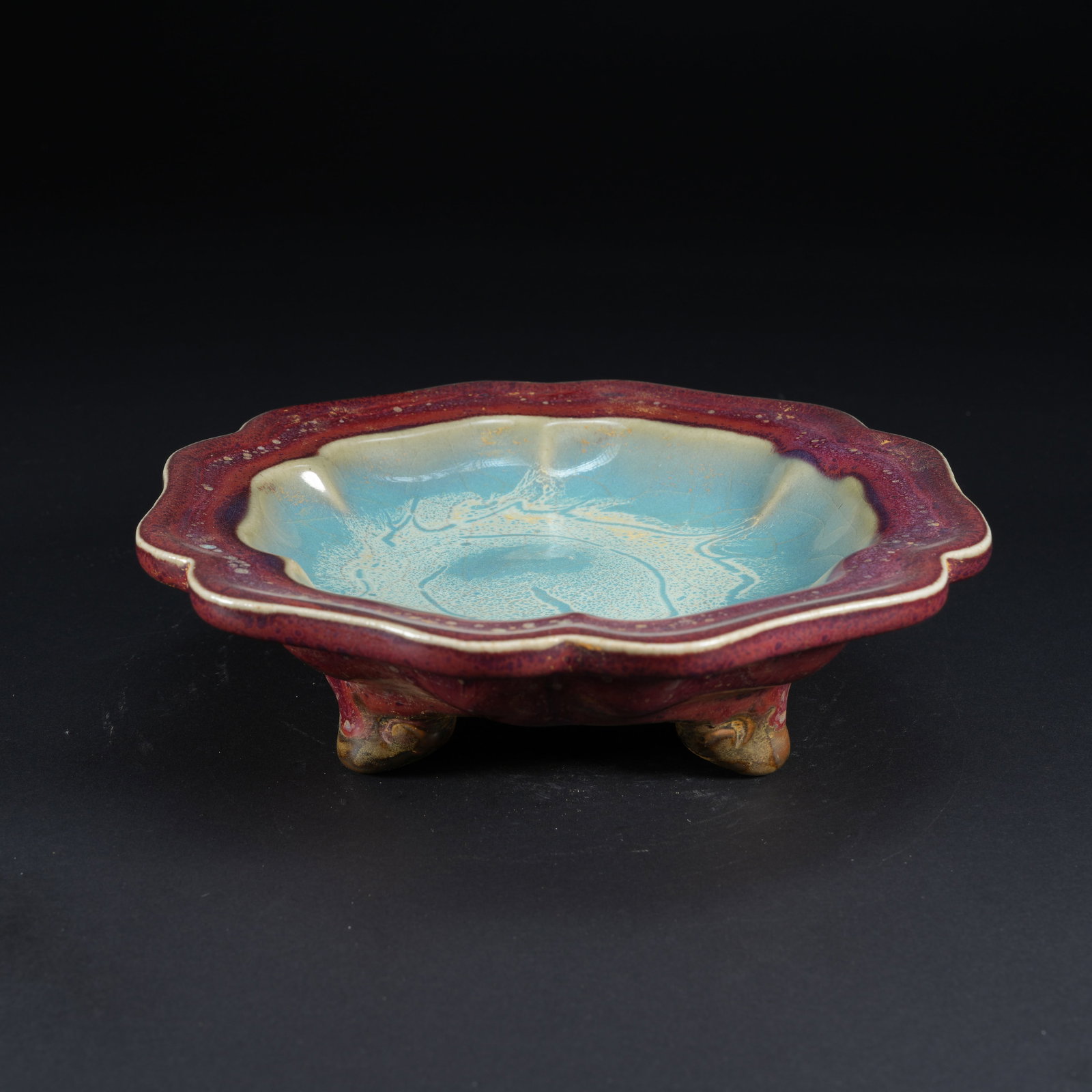 A JUN KILN ROSE-PURPLE GLAZE SUNFLOWER-RIM WASH BASIN (1 of 8)