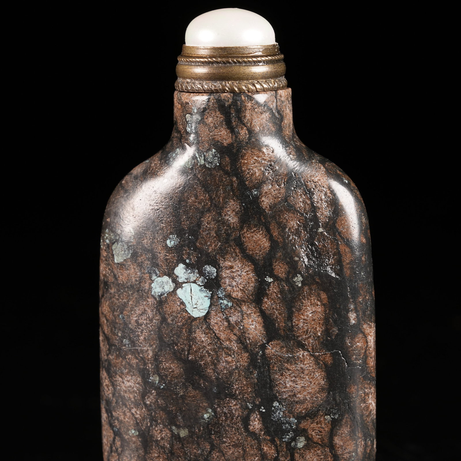 A TURQUOISE SNUFF BOTTLE - 8