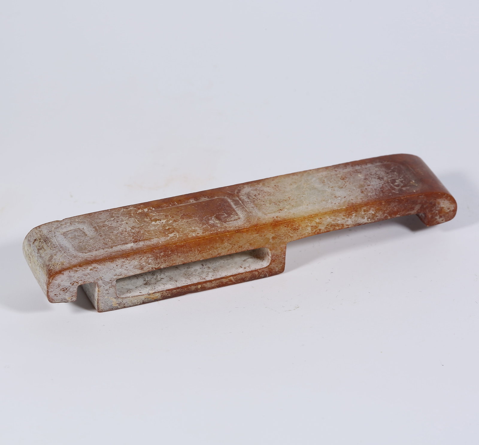 A ANCIENT JADE SWORD FITTING (1 of 8)