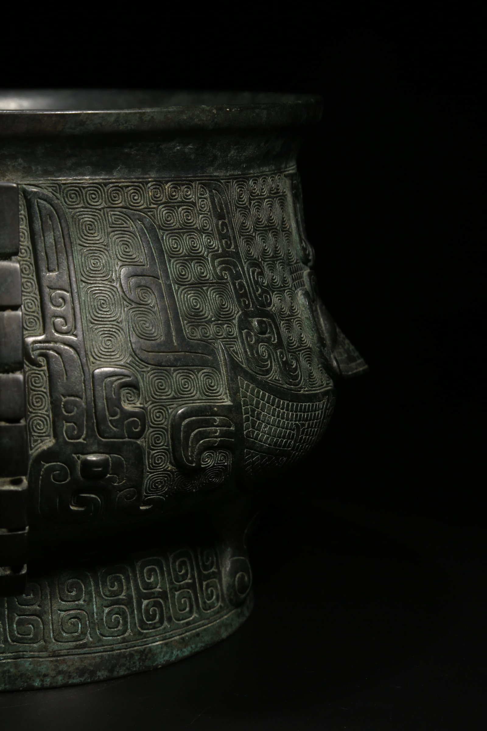 A BRONZE OWL-PATTERNED CENSER - 8
