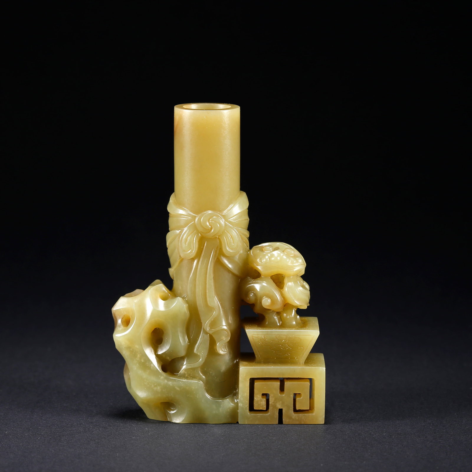 A HETIAN YELLOW JADE FIGURINE (1 of 9)
