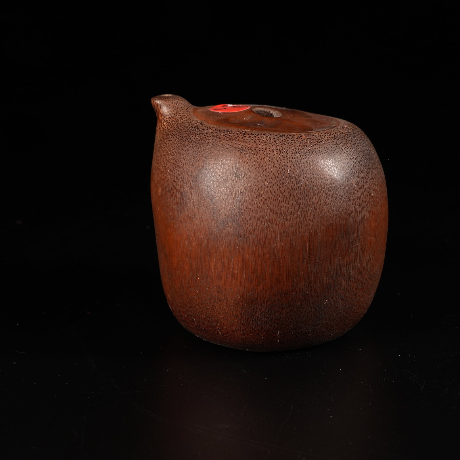 A BAMBOO ROOT CARVED WATER DROPPER (1 of 8)