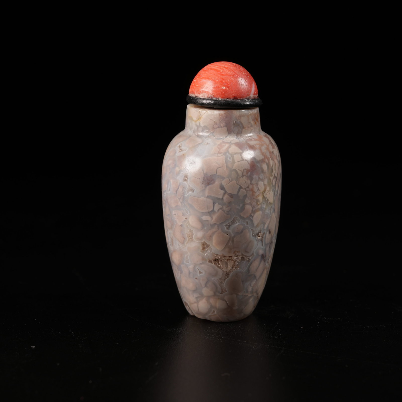 A "PATCH STONE" SNUFF BOTTLE - 5