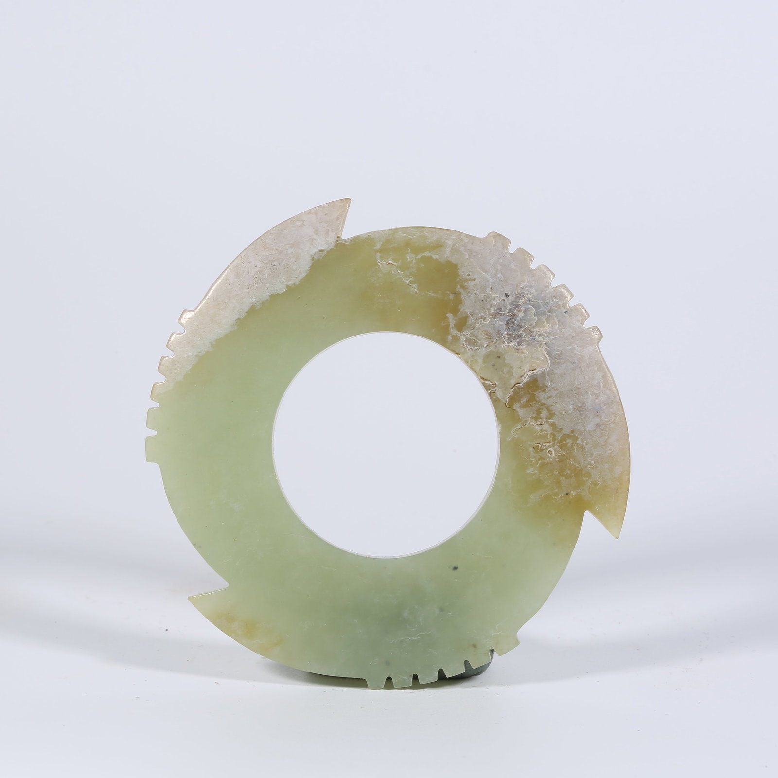 A ANCIENT JADE XUANJI (ASTRONOMICAL INSTRUMENT) (1 of 9)