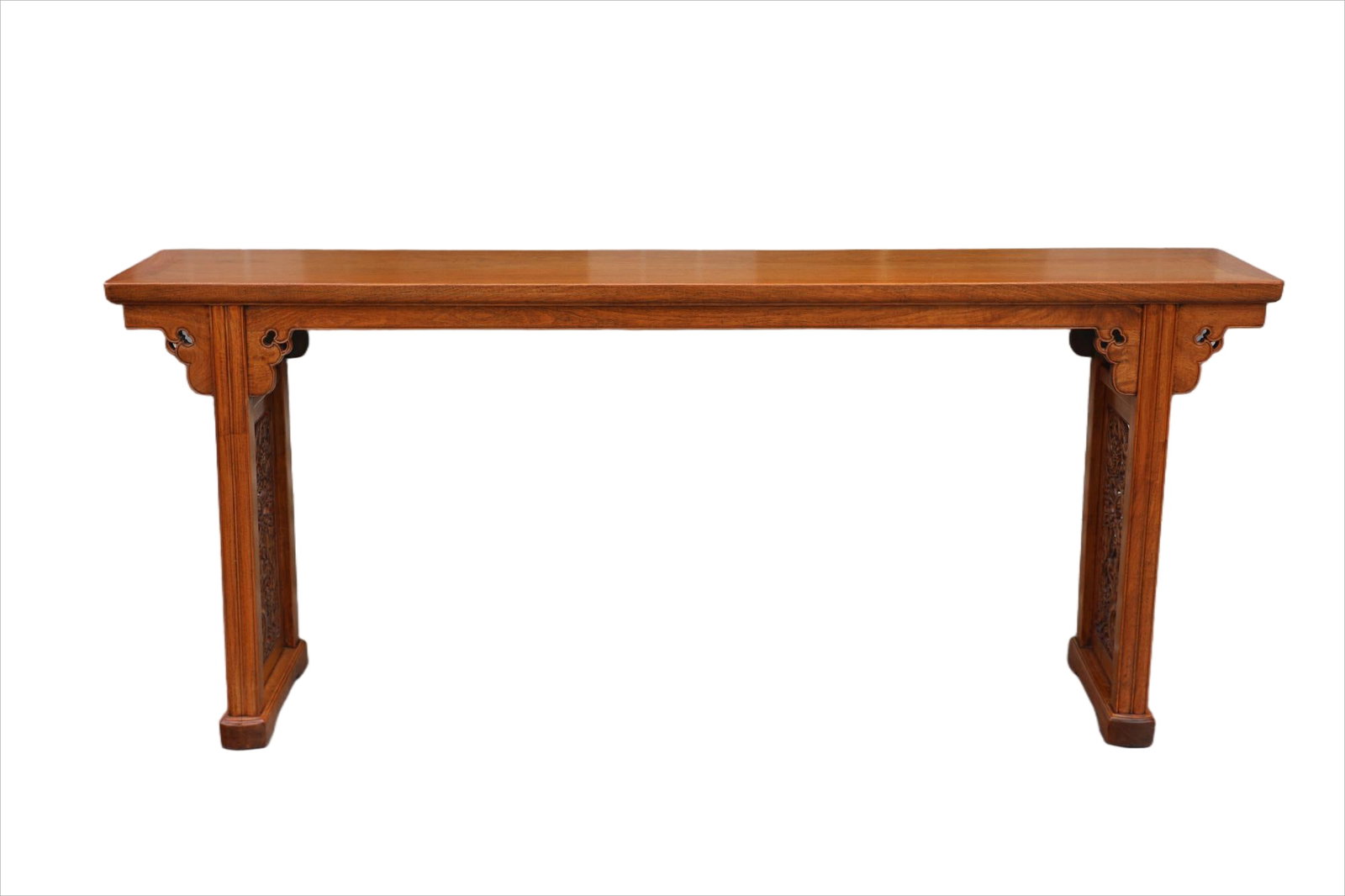 A HUANGHUALI FLAT-TOP TABLE CARVED WITH DRAGON PATTERN (1 of 7)