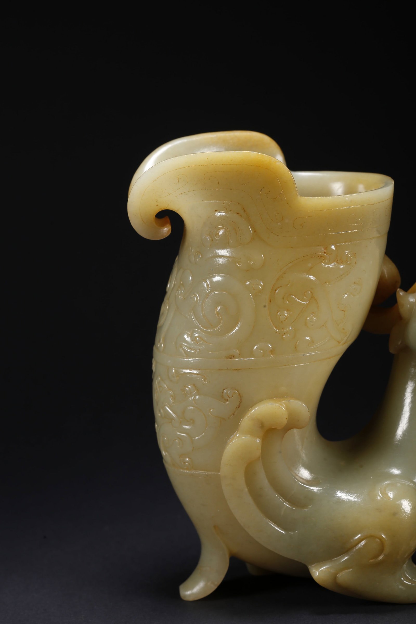 A HETIAN JADE PHOENIX CUP - 2