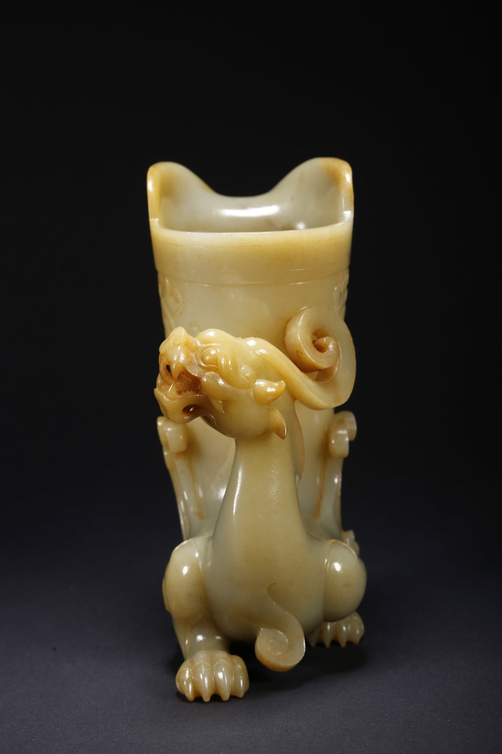 A HETIAN JADE PHOENIX CUP - 4