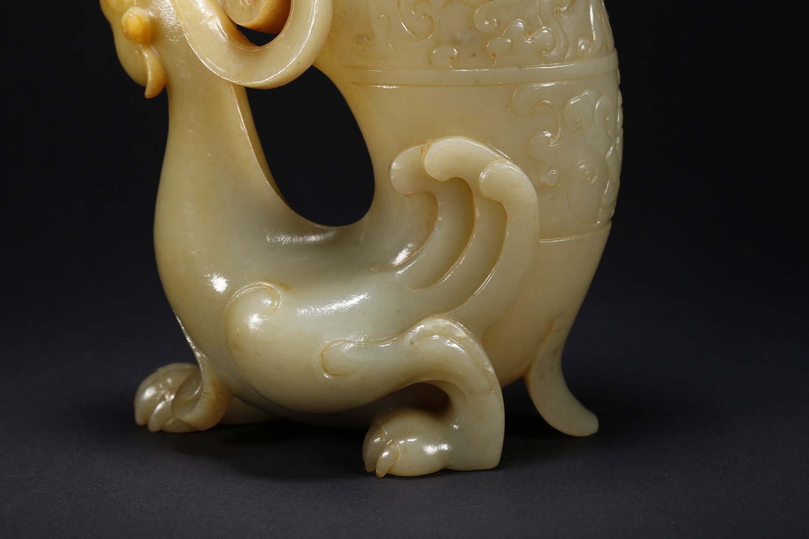 A HETIAN JADE PHOENIX CUP - 7