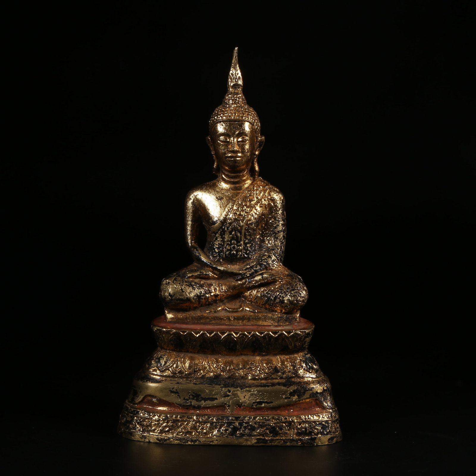 A GILT-BRONZE BUDDHA STATUE (1 of 9)