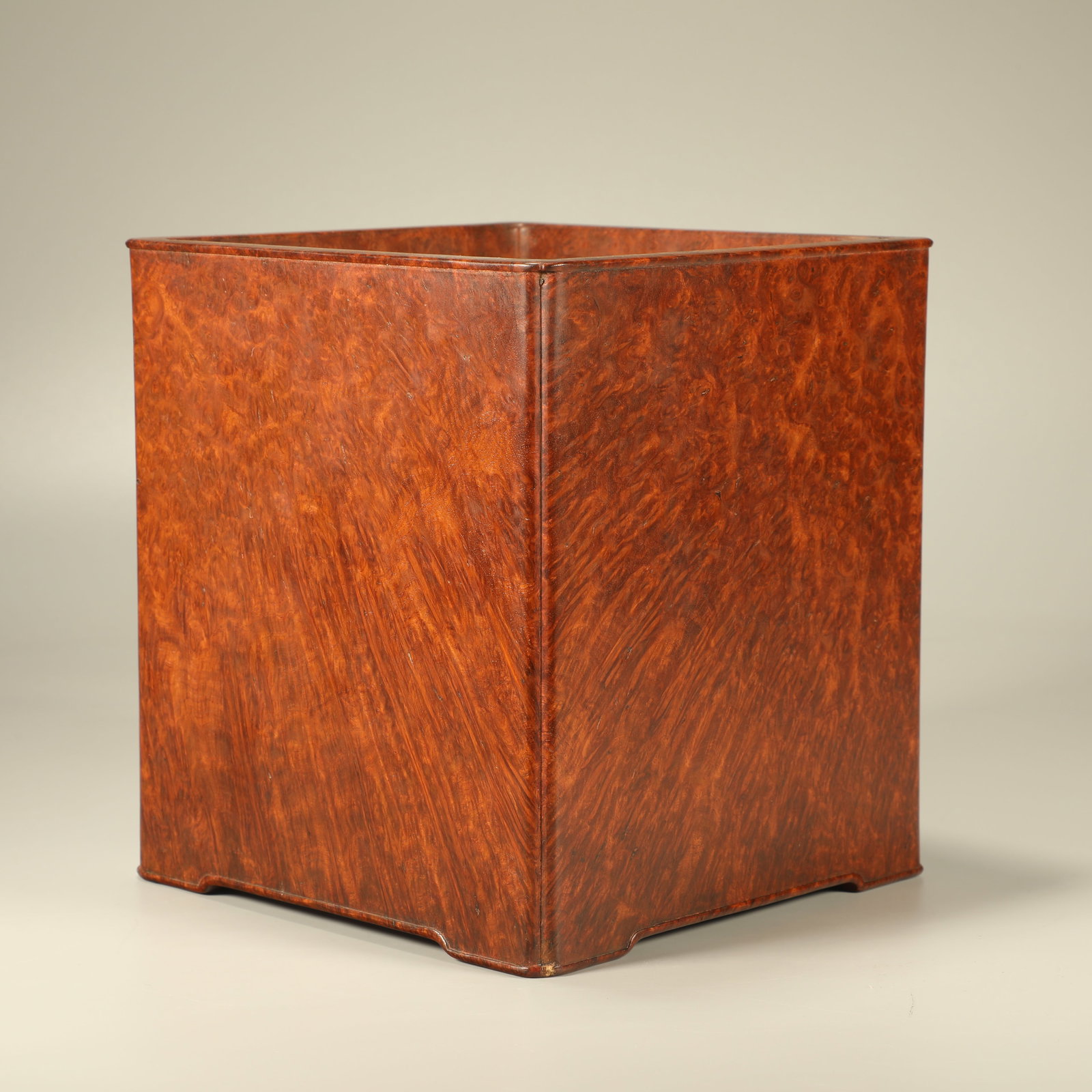 A HUANGHUALI CHERRY WOOD SQUARE BRUSH POT (1 of 7)