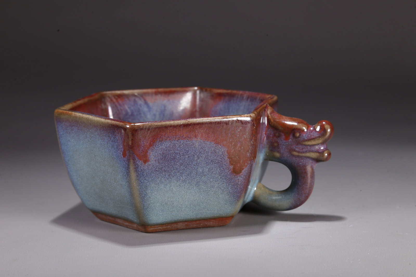 A JUN WARE DRAGON-EARED CUP - 2