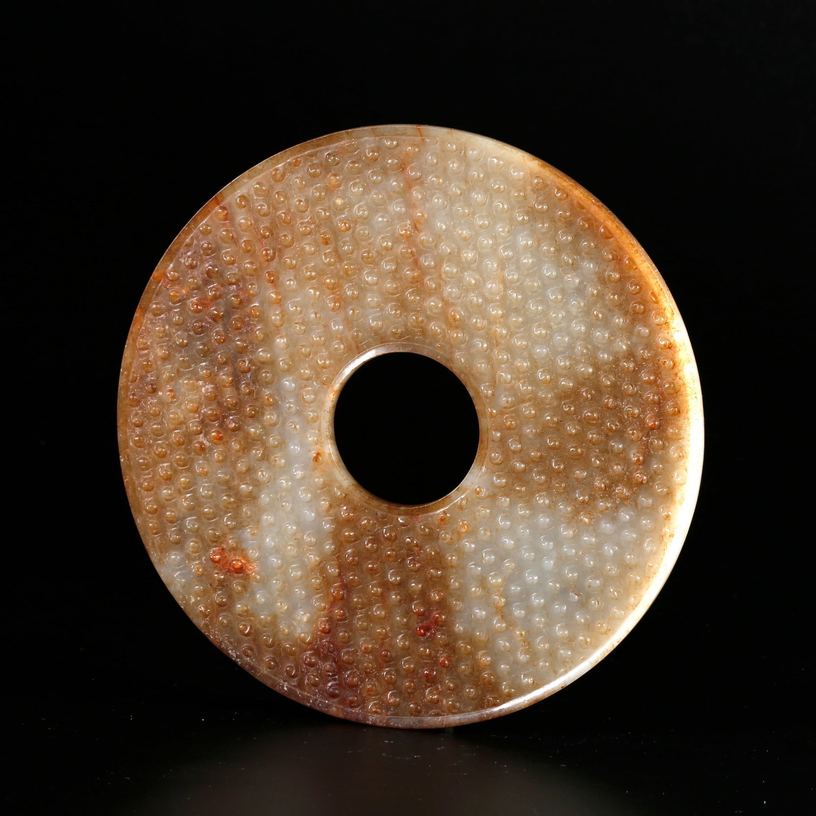 A HETIAN JADE CARVED BI DISC (1 of 10)