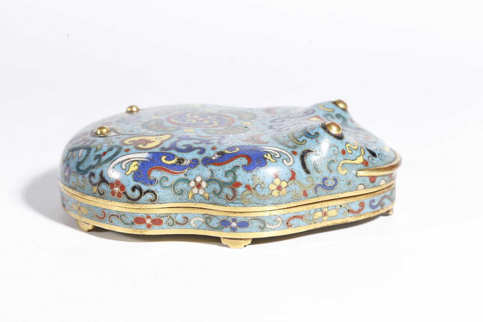A CLOISONNÉ COVERED BOX - 4