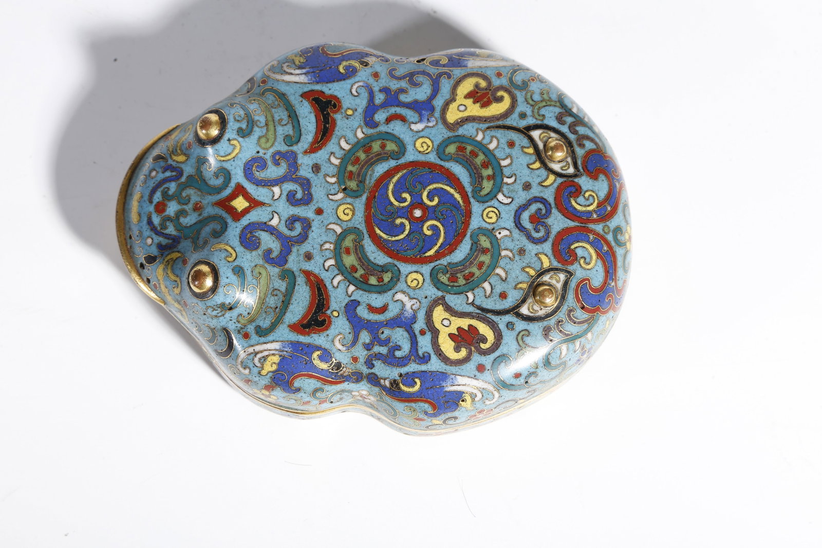 A CLOISONNÉ COVERED BOX - 6