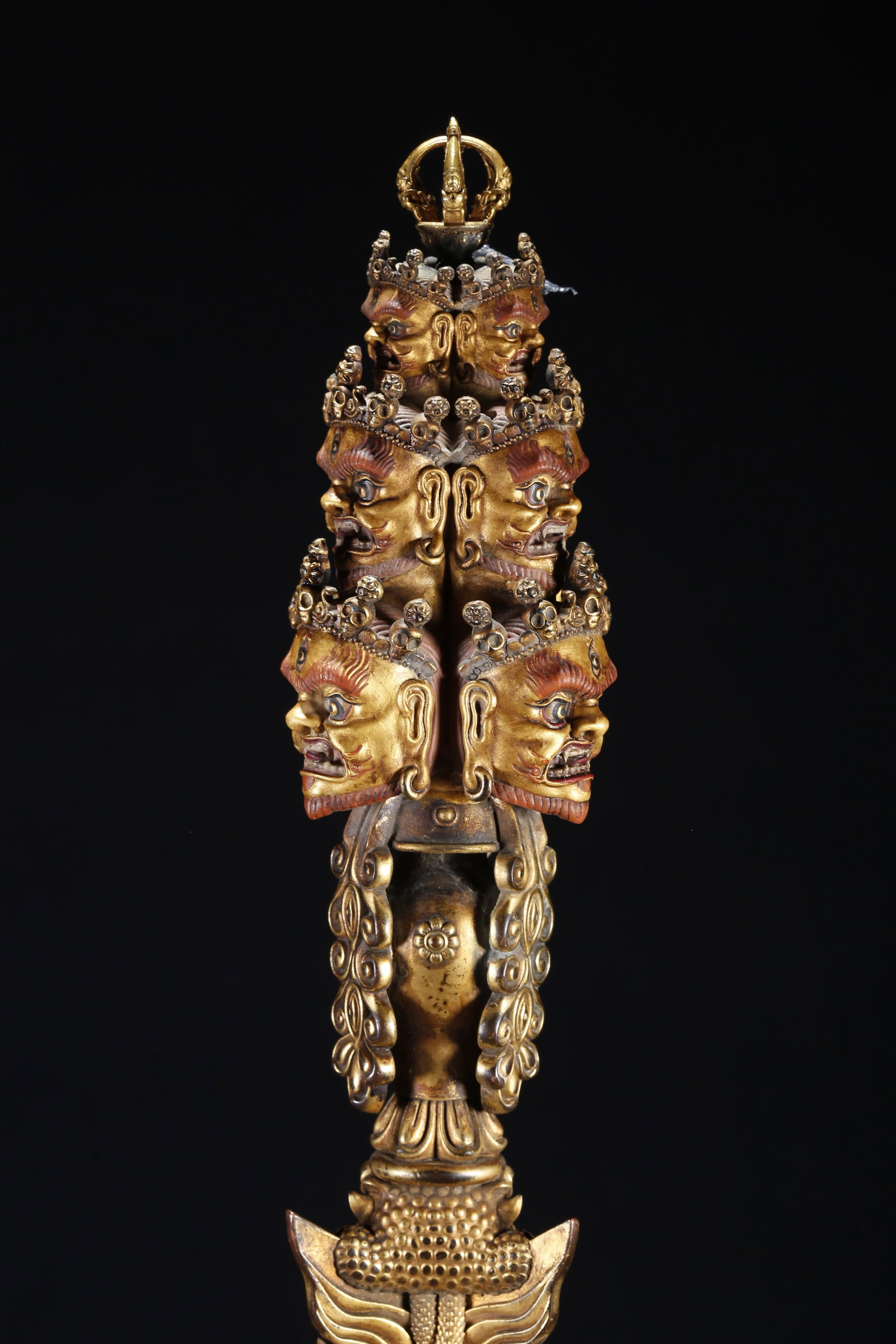 A GILT BRONZE RITUAL IMPLEMENT - 6