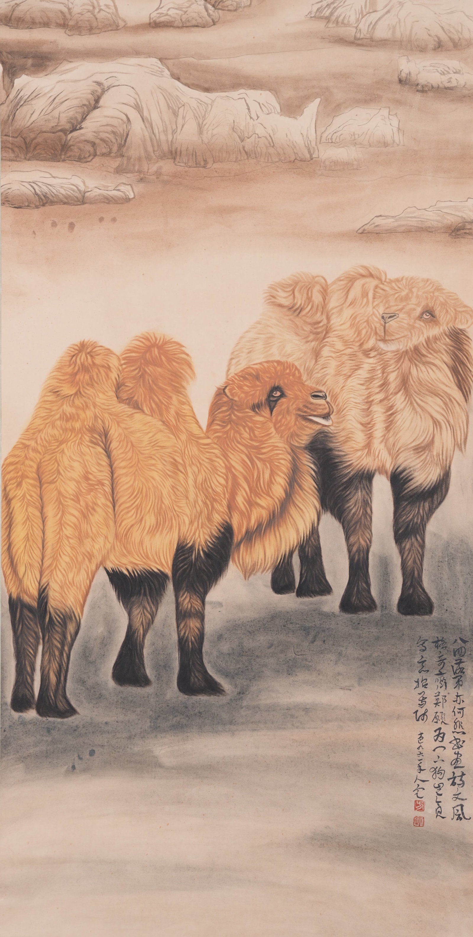 A CAMEL PAINTING ON PAPER BY FANG RENDONG.方人定 (1 of 9)