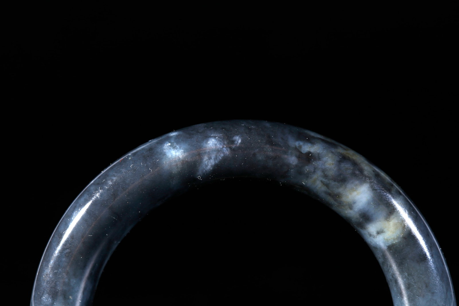 A HETIAN JADE CARVED BANGLE - 2