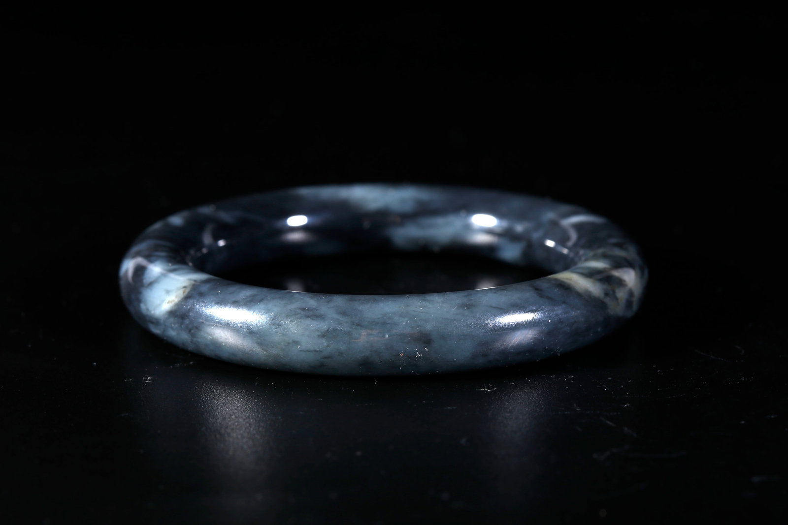 A HETIAN JADE CARVED BANGLE - 5