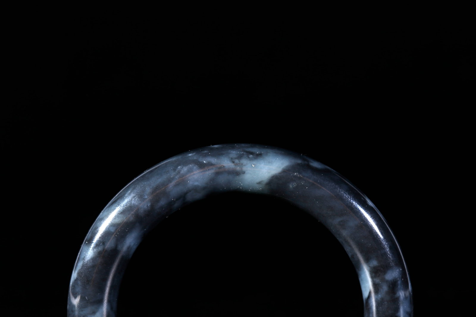 A HETIAN JADE CARVED BANGLE - 8