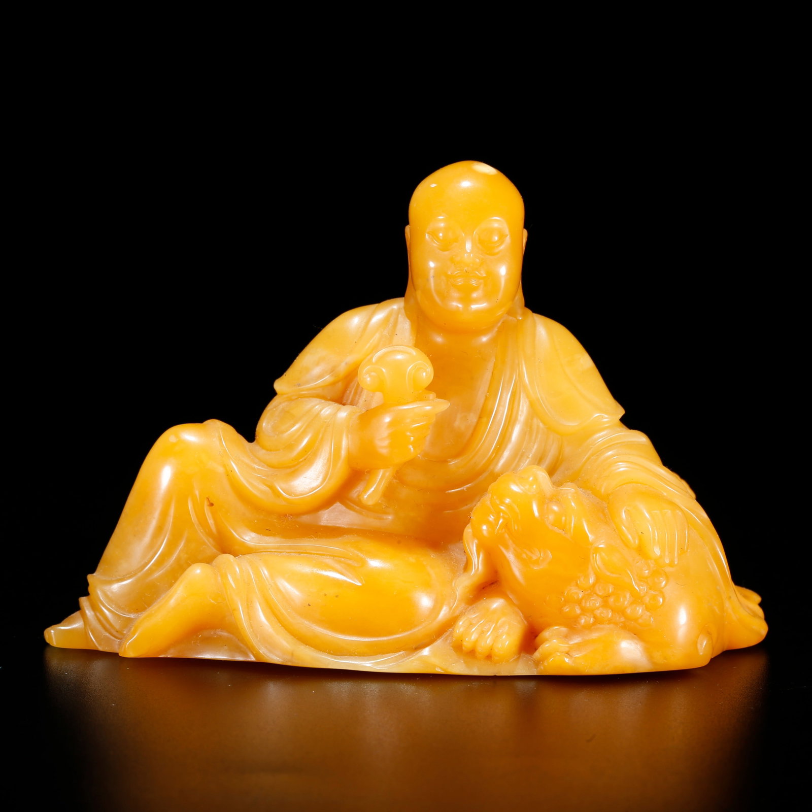 A ARHAT STATUE CARVED FROM SHOUSHAN TIANHUANG STONE (1 of 9)