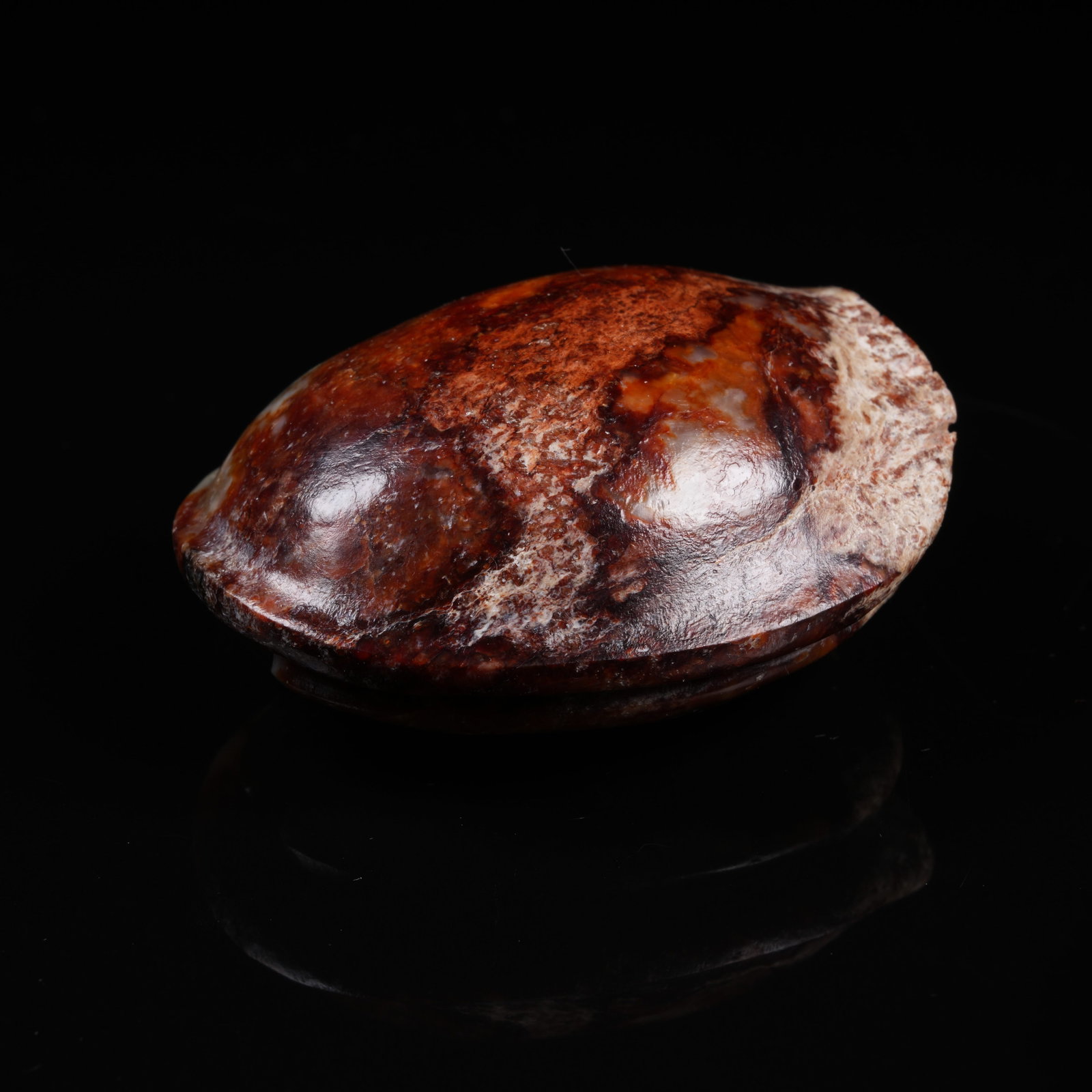 A ANCIENT JADE TURTLE SHELL PENDANT - 2