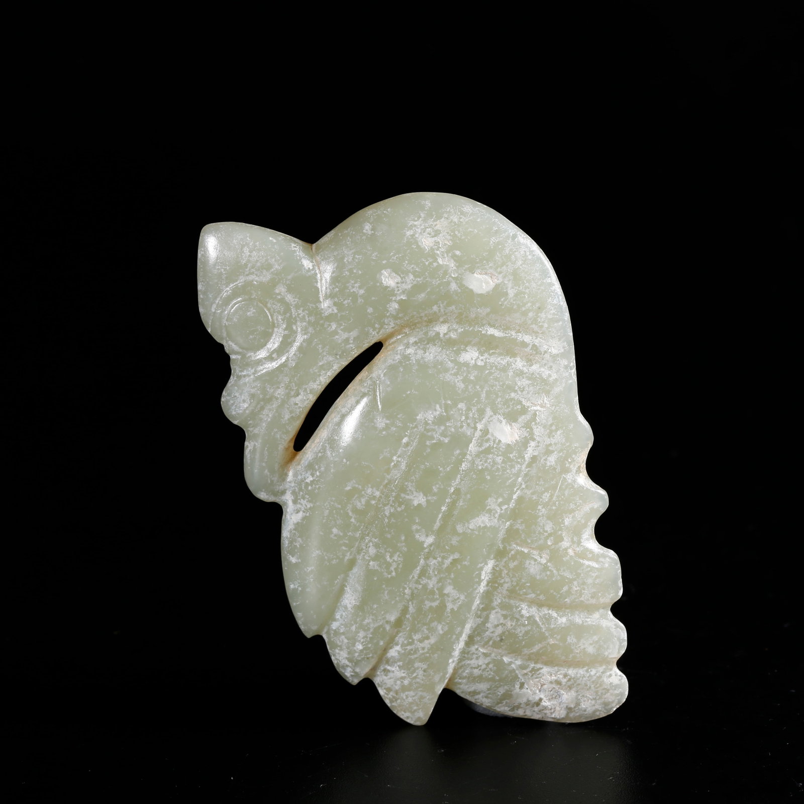 A ANCIENT JADE CARVED PHOENIX-SHAPED PENDANT (1 of 9)