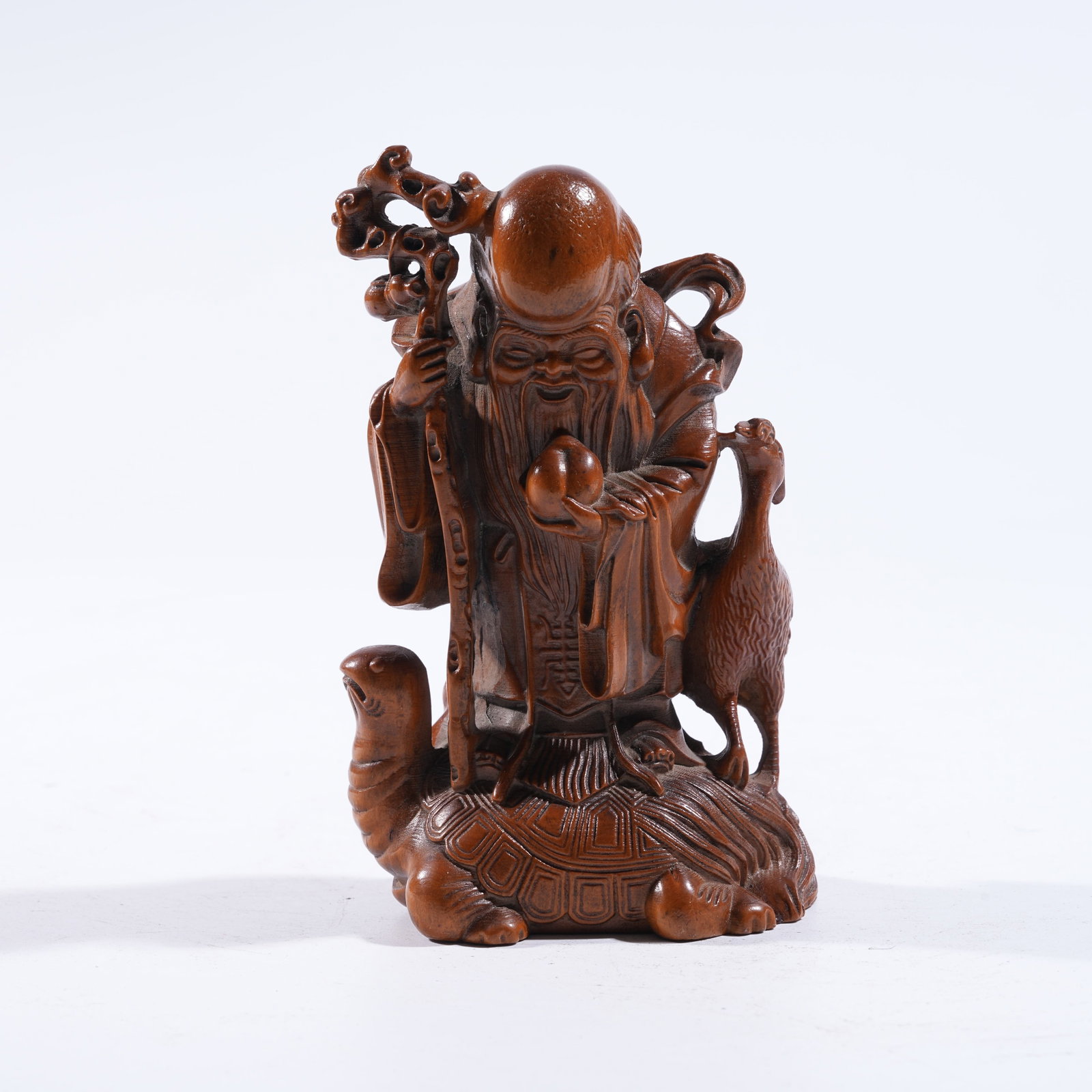 A LONGEVITY-THEMED DISPLAY ORNAMENT IN HUANGHUALI WOOD (1 of 7)
