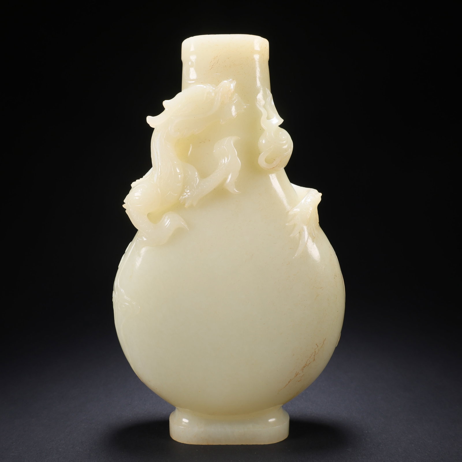 A HETIAN JADE BOTTLE WITH COILED DRAGON PLAYING WITH PEARL (1 of 9)