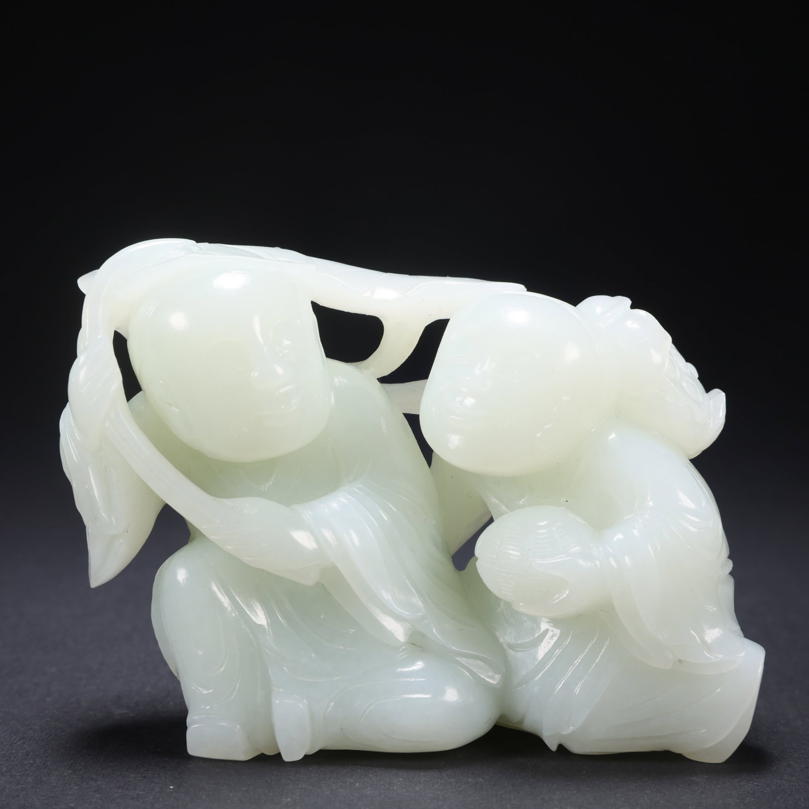 A HETIAN JADE HEHE ERXIAN (TWO IMMORTALS OF HARMONY) (1 of 9)