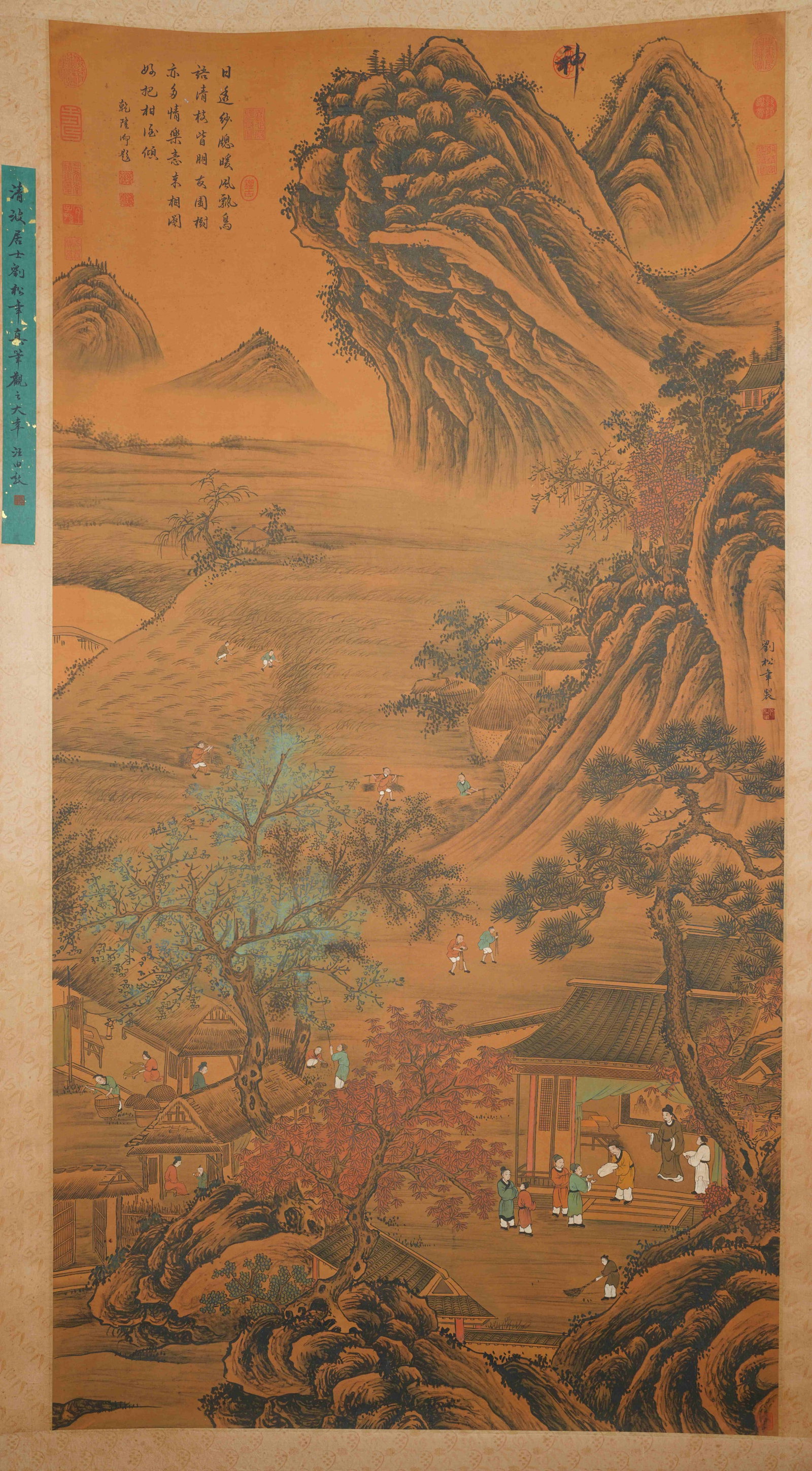 A LANDSCAPE AND FIGURE PAINTING ON SILK BY LIU SONGNIAN.劉松年 (1 of 11)