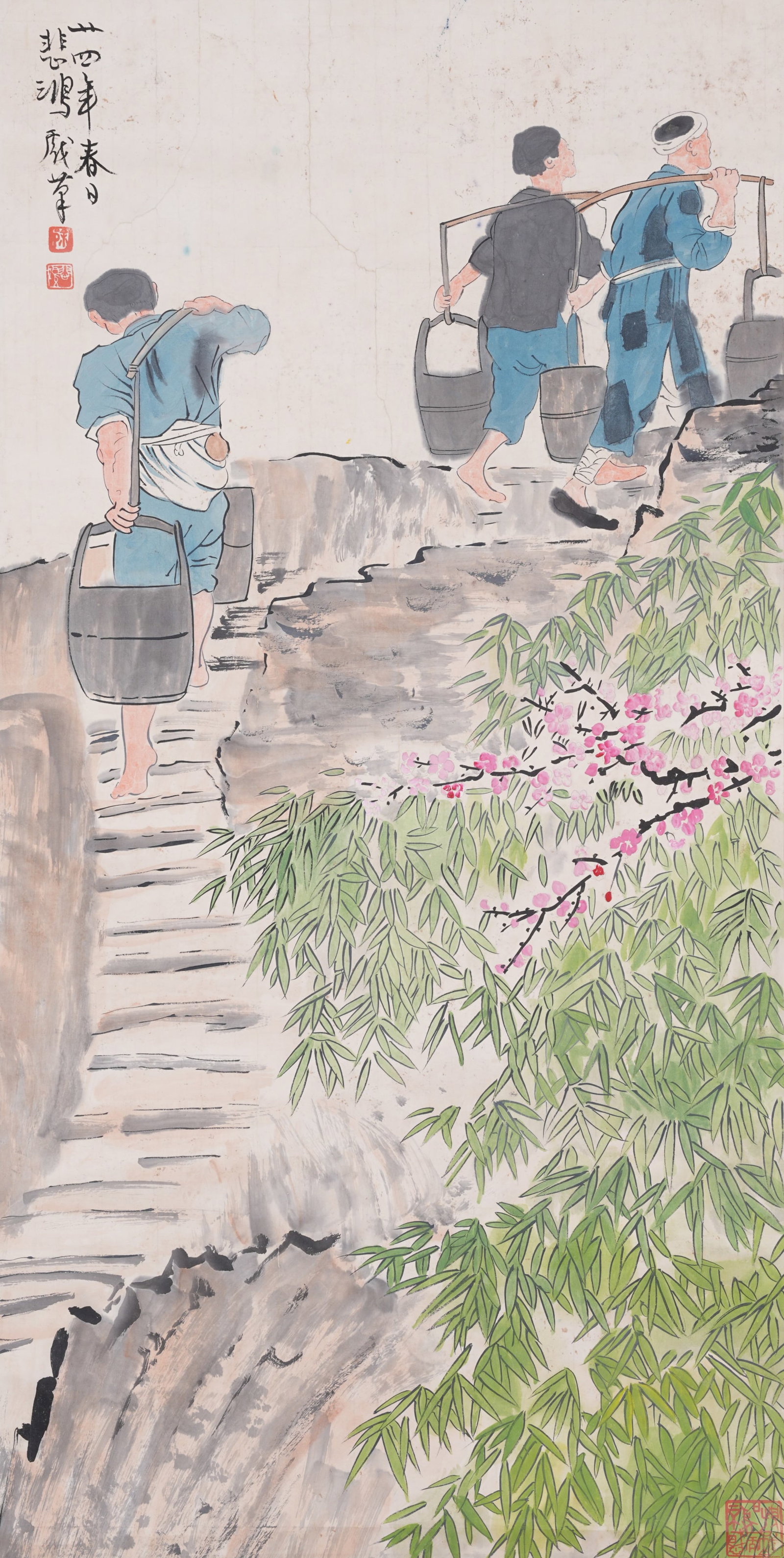 A FIGURE PAINTING ON PAPER BY XU BEIHONG.徐悲鴻 (1 of 10)