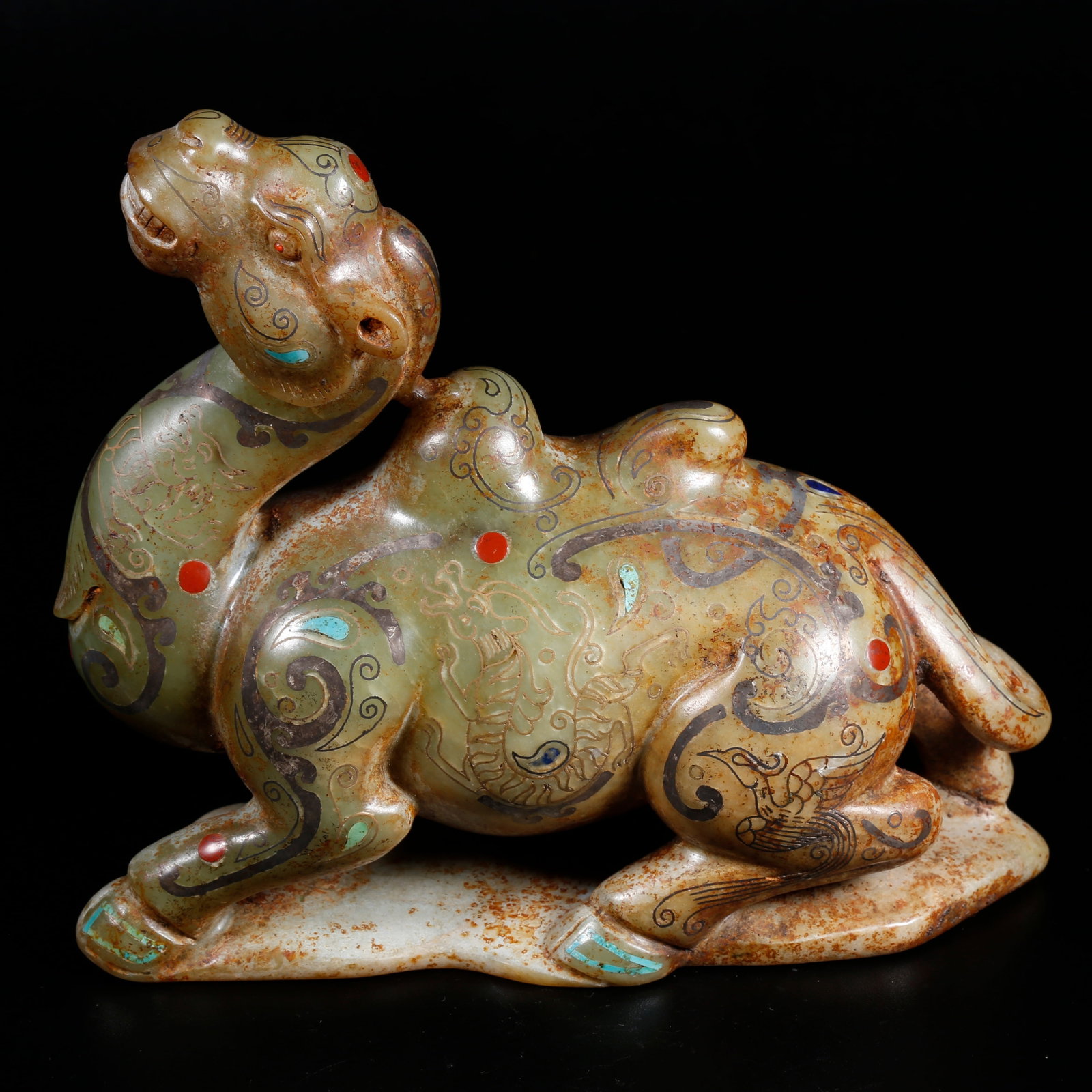 A HOTAN JADE CARVED CAMEL-SHAPED ORNAMENT (1 of 11)
