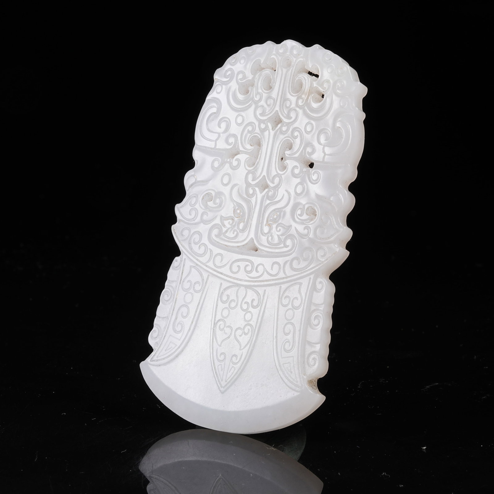A HETIAN JADE AXE PENDANT (1 of 8)