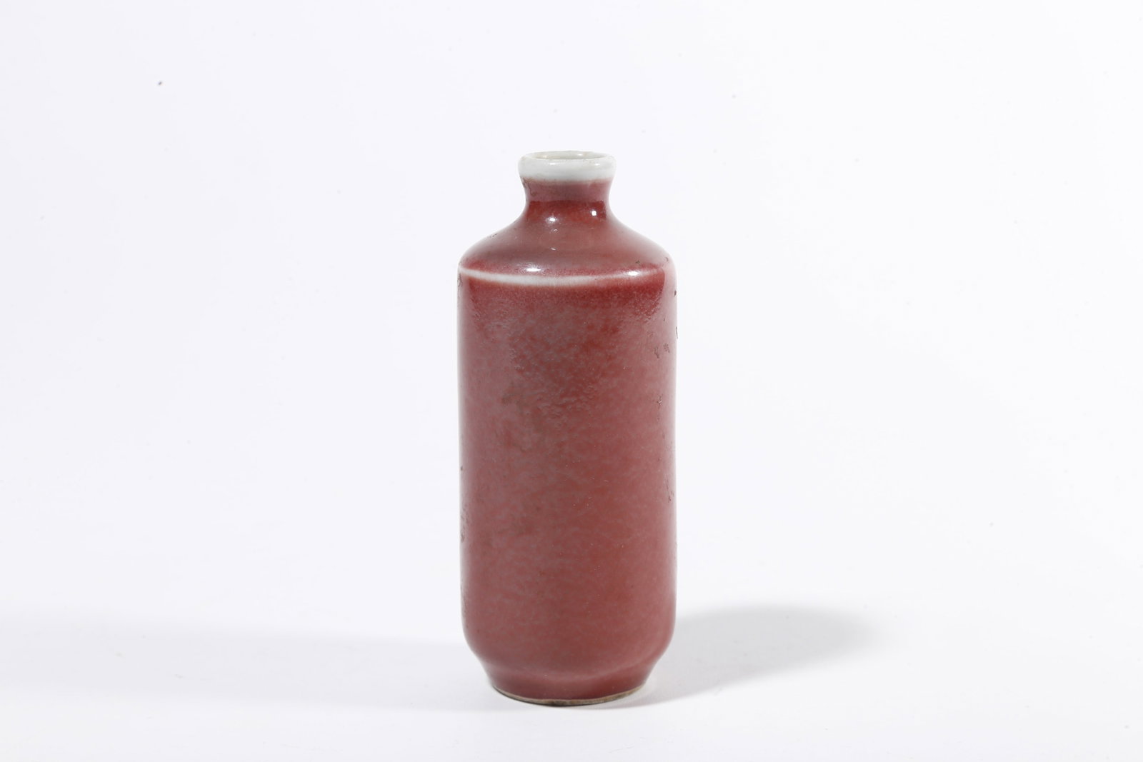 A RED GLAZED SNUFF BOTTLE - 2