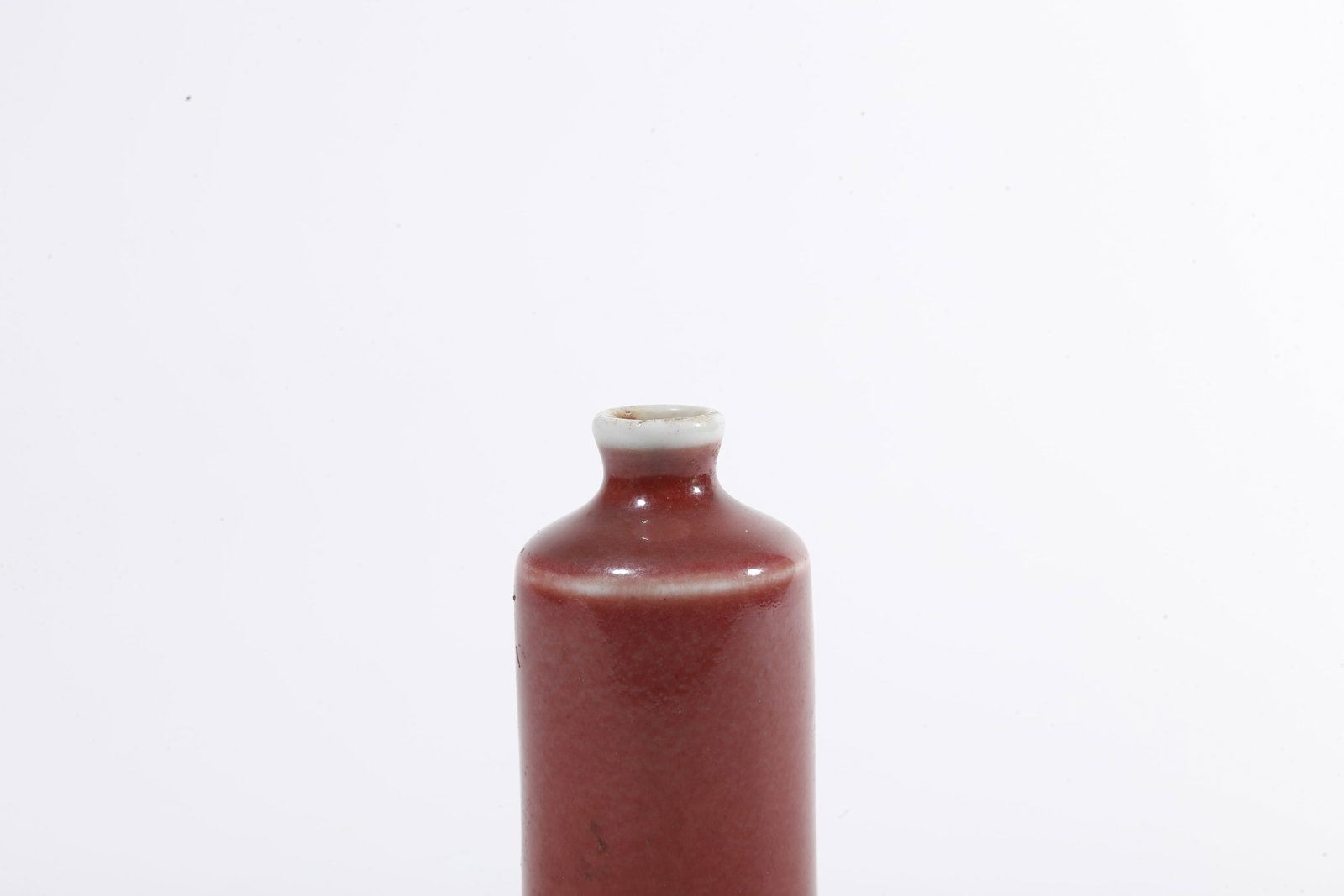 A RED GLAZED SNUFF BOTTLE - 5