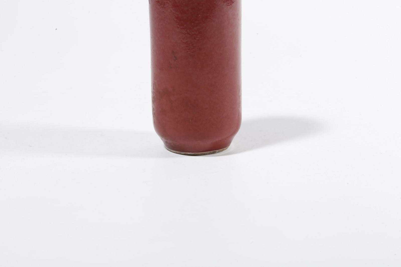 A RED GLAZED SNUFF BOTTLE - 6