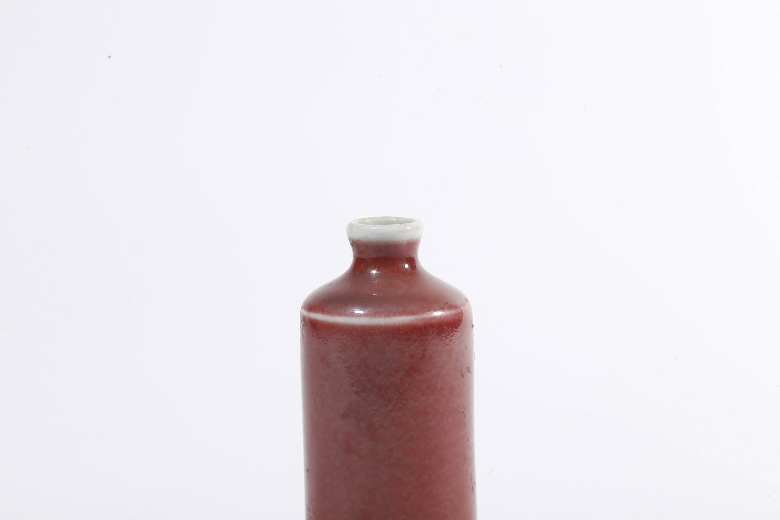 A RED GLAZED SNUFF BOTTLE - 7