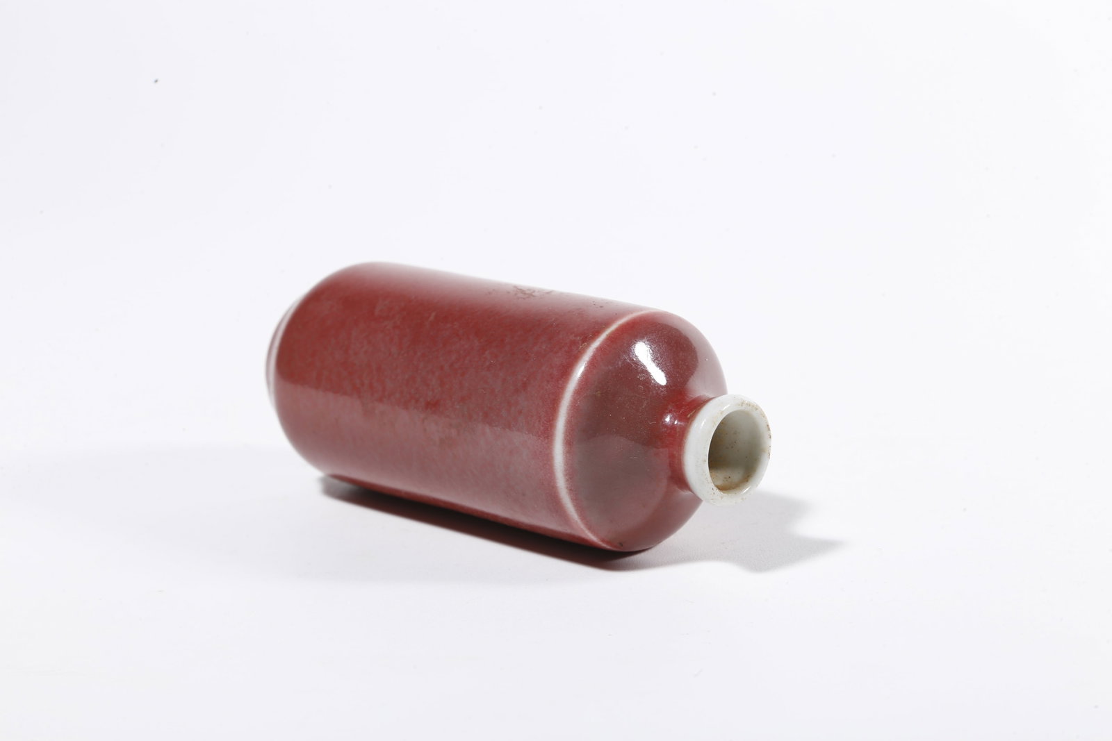 A RED GLAZED SNUFF BOTTLE - 8